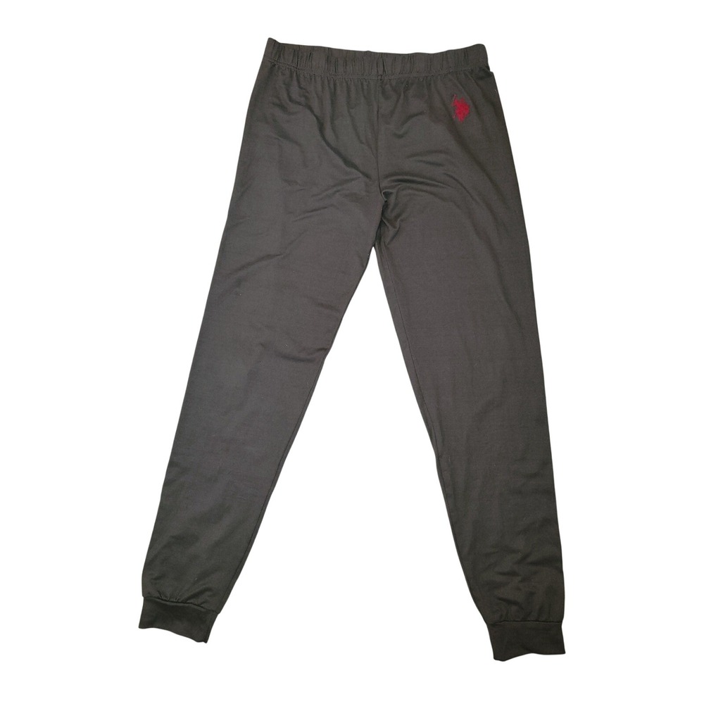 US Polo Assn Mens Jogger Pants Gray Red Logo US42300B M Athleisure luxury cozy